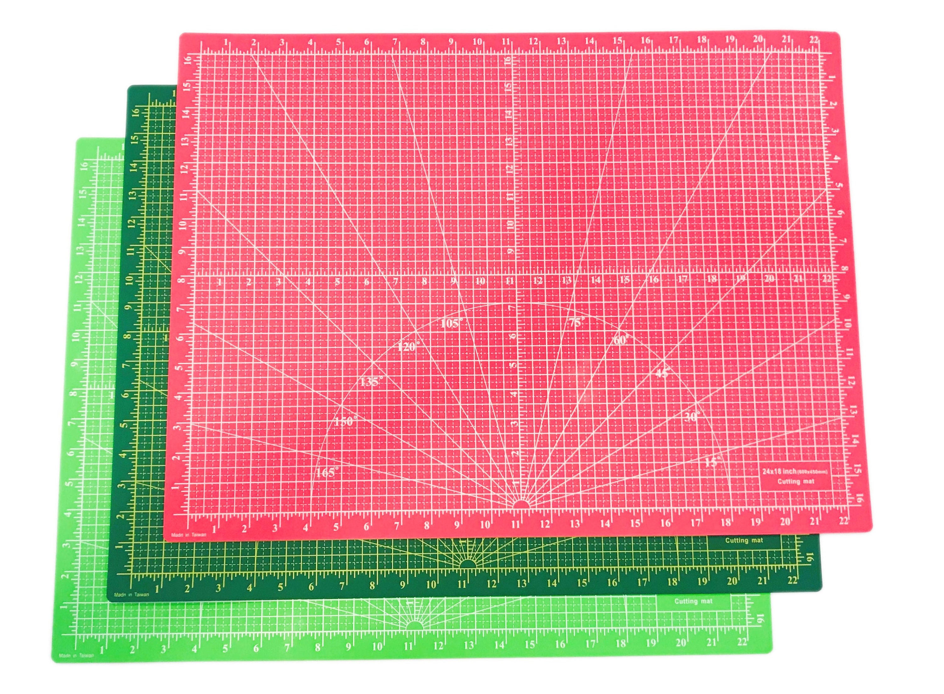 Self-Healing Cutting Mat, A2 Size Cutting Mat 18x24 inch PVC Double Sided  Non-Slip Gridded Rotary Mat for Cutting Sewing Craft
