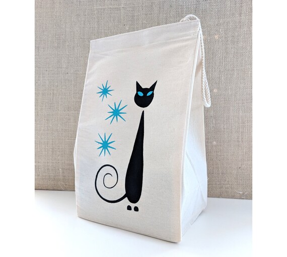 black cat lunch bag