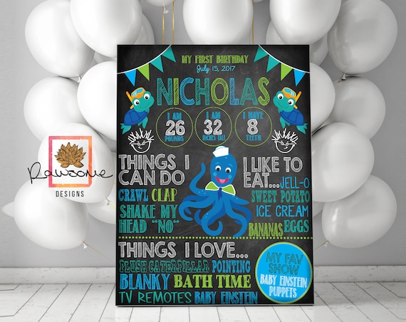 Baby Einstein Birthday Birthday Chalkboard Sign Any Age Etsy Baby Einstein Birthday Birthday Chalkboard Sign Any Age Etsy