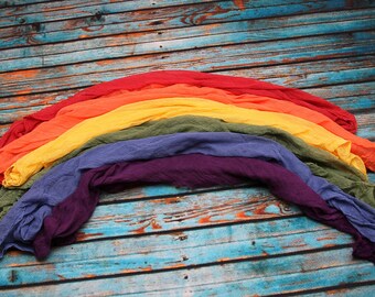 Rainbow Set Cheesecloth Wraps Premium Newborn Photography Prop Pick Your Size