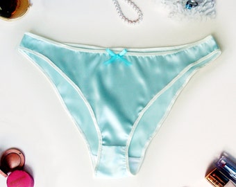 Bonboneva Bridal Lingerie: "Something Blue" Zina Jewel Bikini Style Knickers - Good Wishes Wedding Blue