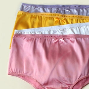 Anna Minimalist Pink Satin Panties by Bonboneva Retro Charm Available in Hers and His Variety image 1