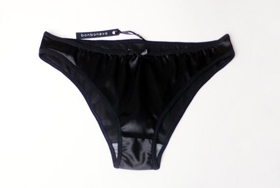 Jewel Bikini Style Knickers Minimalist Low Rise Satin Panties by