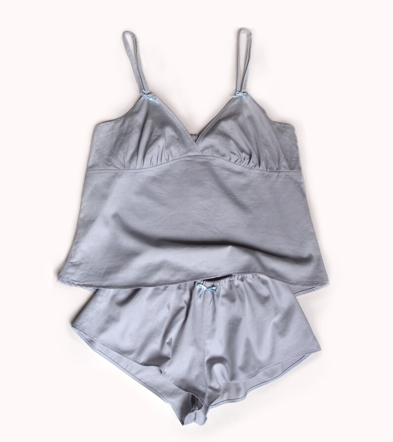 Sexy Sleeping Loungewear French Knickers Shorts Cotton Satin | Etsy