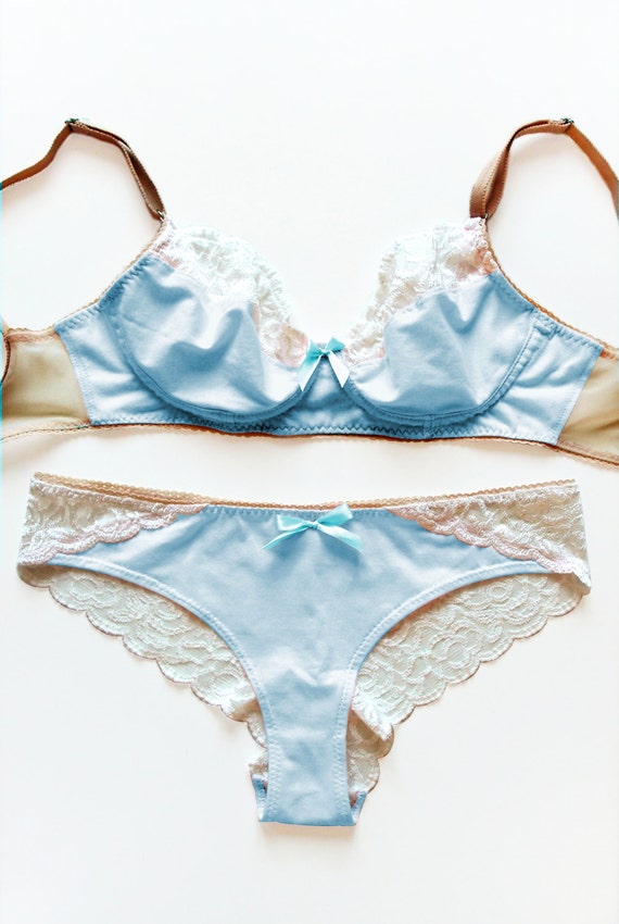 baby blue lingerie set