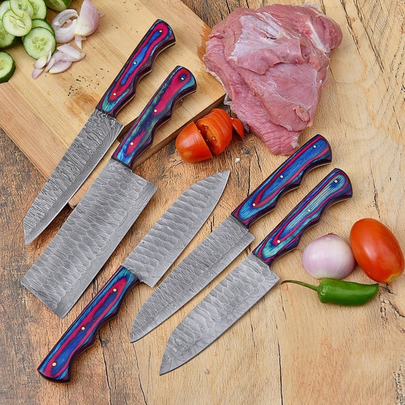Kitchen Knifes Set, Chef's Knife,Cleaver,Knife Set,Utility Knife Multi  Purpose Vibrant Stylish Kitchen Knives, Stainless Kitchen Knife Set of 5  Pieces 