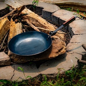 Camp Skillet, Hand Forged, Hiking 6.75 or 9.5 dia. Bushcraft and Cam