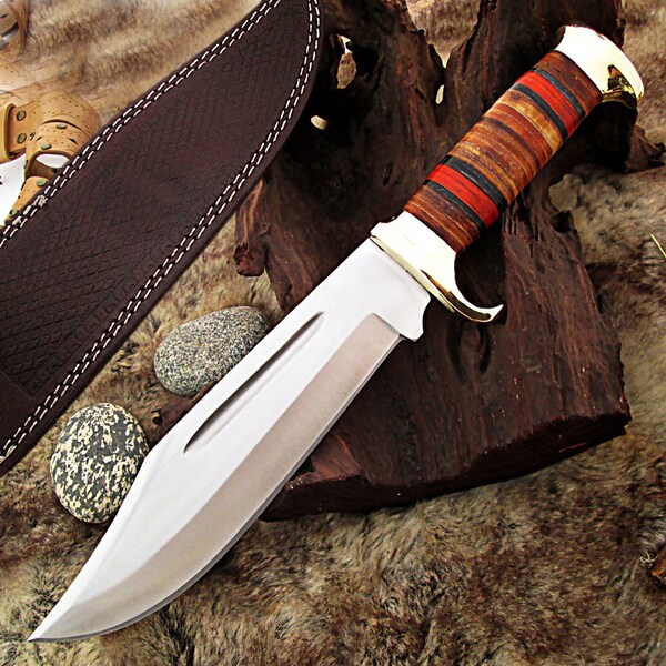 Leather Bowie Knife Sheath Etsy