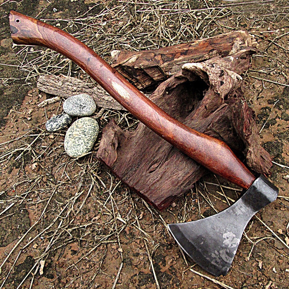 Viking Saga Traditional Wooden Battle Style Axe Hand Forged - Etsy