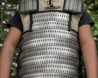 Medieval Ancient Roman Steel Lamellar Scaled Armor - Hand Crafted 20G Steel Functional Historical Replica Japanese Samurai Cuirass Armor