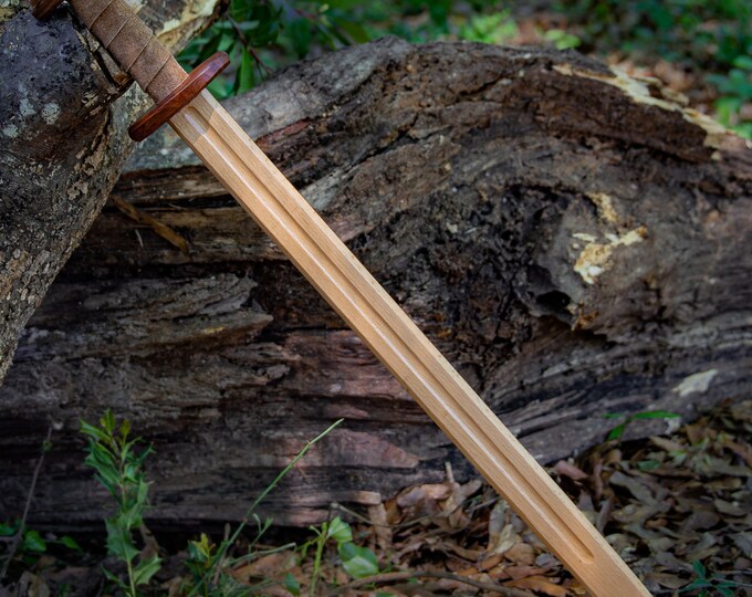 Ignis Flamberge, Wooden Training Longsword, Wooden Practice Sword, Gift