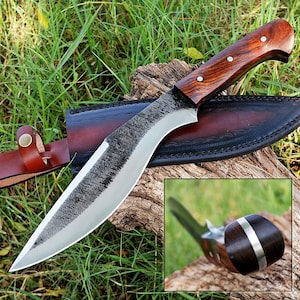 Bounty Hunter Machete Knife Full Tang Carbon Steel Decorative Outdoor Hunting Kukri Knife Collectible Replica NO ETCHING