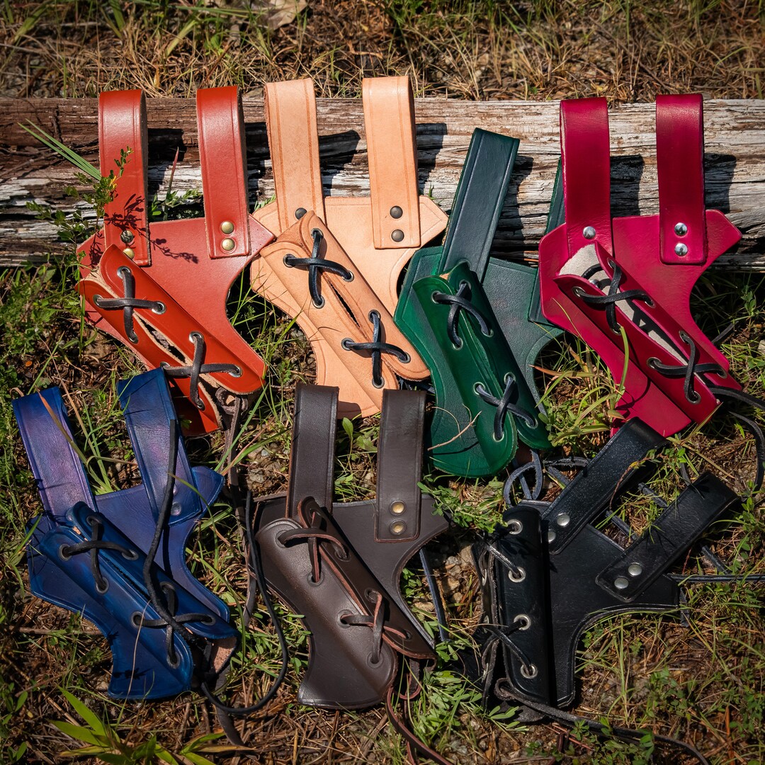 Left Handed Nottingham Leather Sword Frog Medieval Inspired