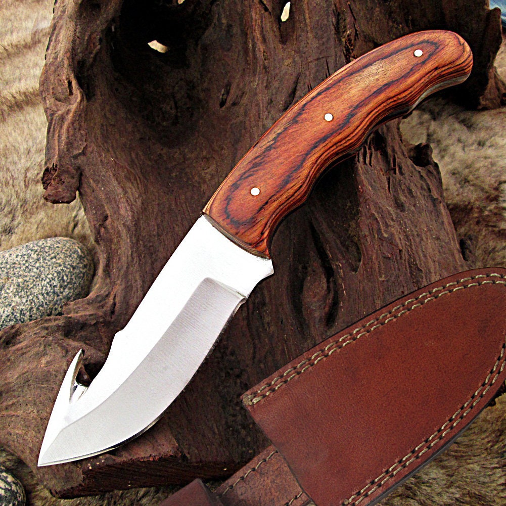 Ravenous Huntsman Gut Hook Knife Stainless Steel Full Tang Outdoor