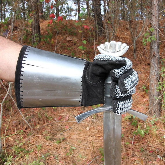 Holy Land Medieval Chainmail Gauntlets Hand Crafted Functional