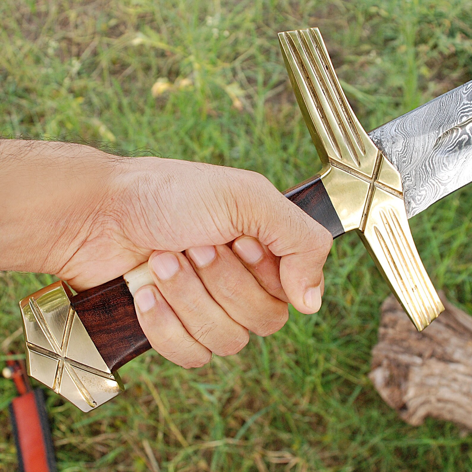 Formidable Viking Ruler Pattern Welded Damascus Steel Sword Etsy