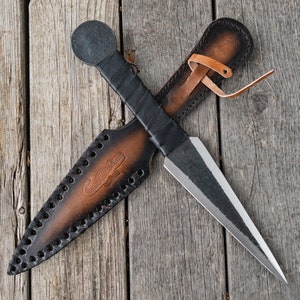Hand Forged Kunai Paper Knife Black w/ Paulownia Box - Tactical Elements Inc