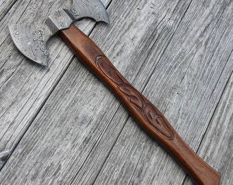 Double Bladed Axe Etsy Double Bladed Axe Etsy