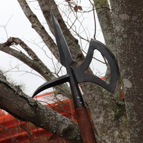 15th Century Medieval Forged Iron Poleaxe