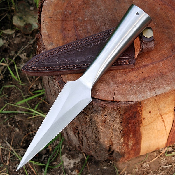 High Carbon Steel Sharpened Spear Head - Hand Forged Medieval Replica Functional Reenactment Prop