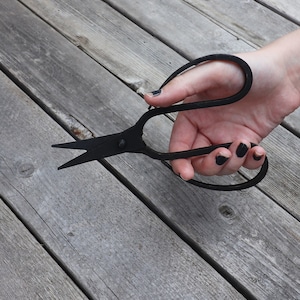 Novgorod Iron Scissors - Hand Forged Iron Steel Medieval Inspired Functional Trimmer Cutters