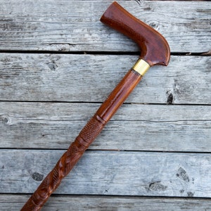 Elegant Noble Sheesham Wood Mobility Assistance Walking Cane image 4