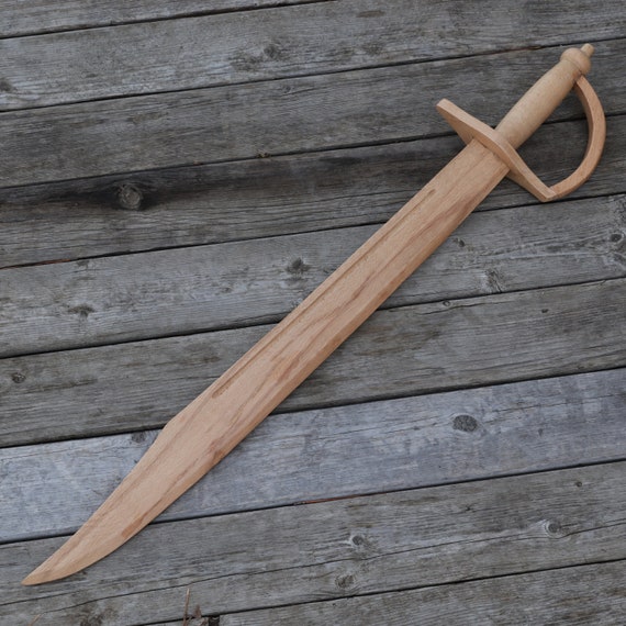 Espada pirata de madera de bucanero español, réplica de madera de haya al  vapor hecha a mano, disfraz de Cosplay, espada de práctica Cutlass -   México