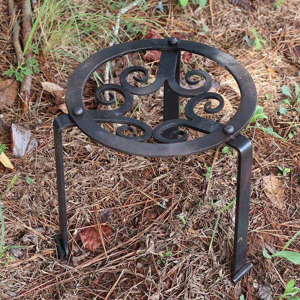 Hand Forged Medieval Iron Grill Stand