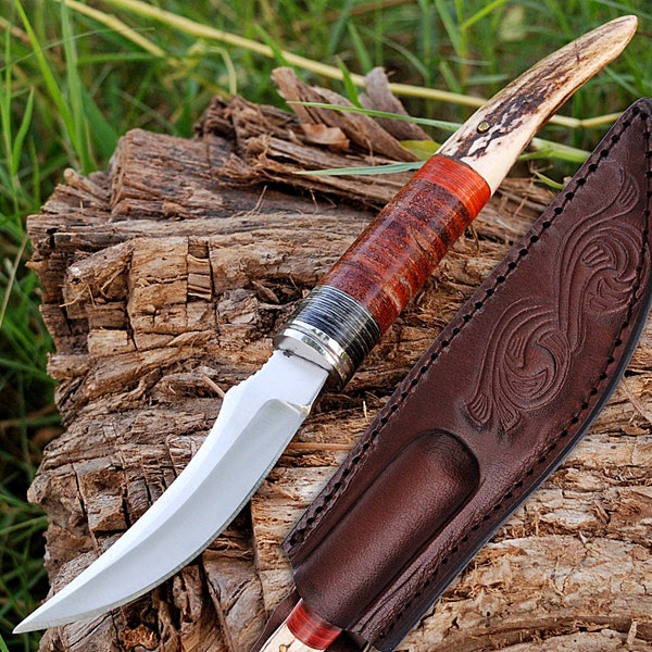Stag Handle Hunting Knives Etsy