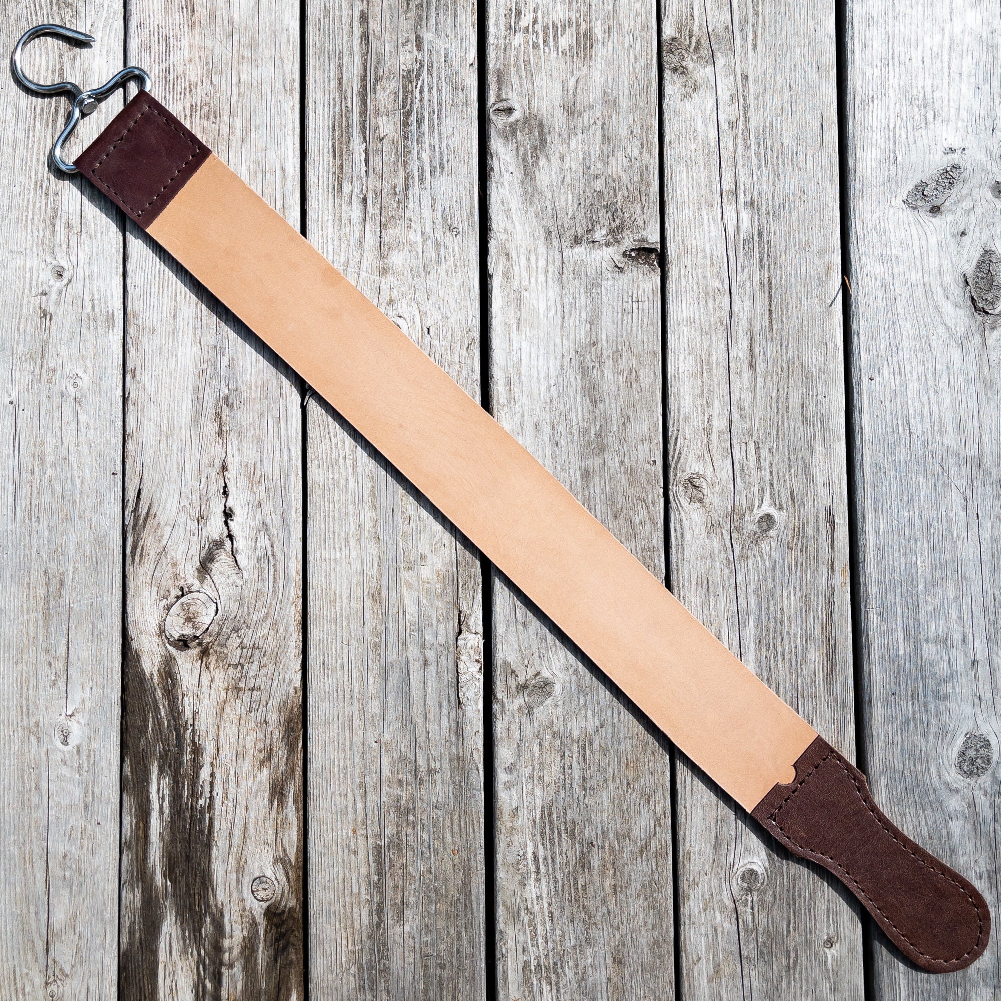 Genuine Leather Strop Sharpening Strop With Hooks Double-sided