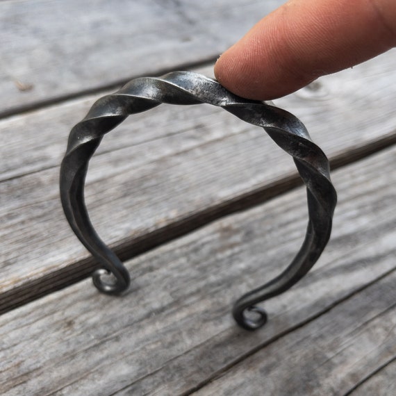 Bracelet hand forged bronze large gauge oval. ⚒️🔥 Follow link in bio to  bracelets. | Instagram