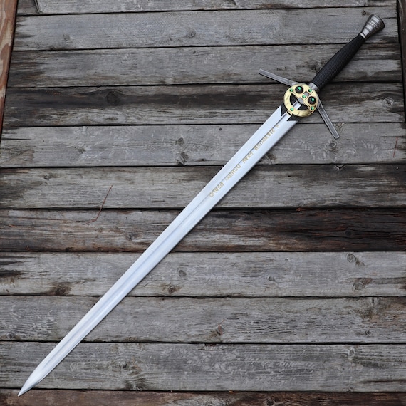 Geralt White Silver Witcher Sword Netflix Adaptation Steel Replica