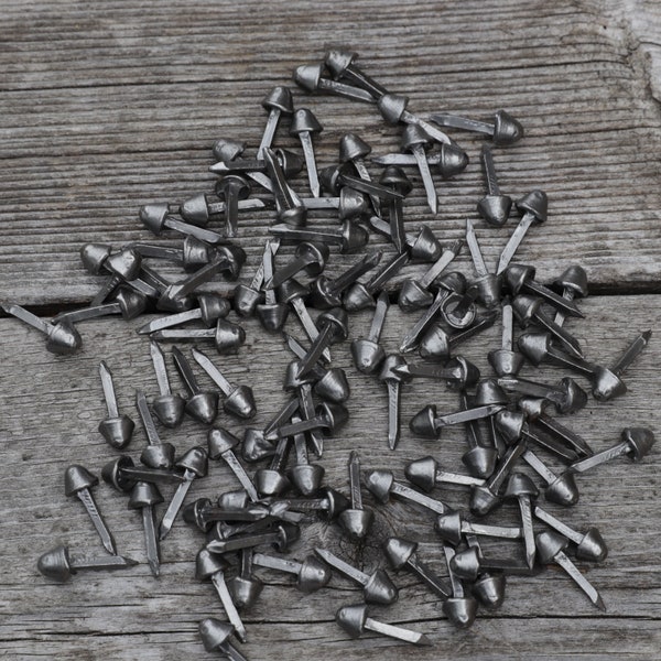 Roman Soldier Hob Nails - 100 Piece Medieval Inspired Historical Replica Hand Forged Iron Boot Nails