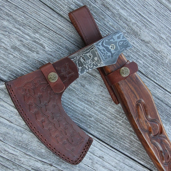 Handmade Supreme Quality Bearded Axe Hand Forged Damascus Steel