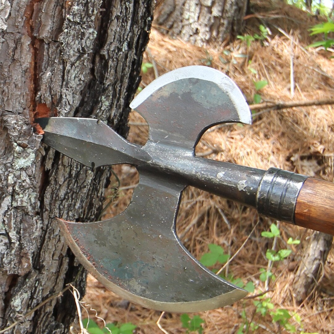 Viking Invasion Triple Edge Forged Battle Style Axe Medieval - Etsy