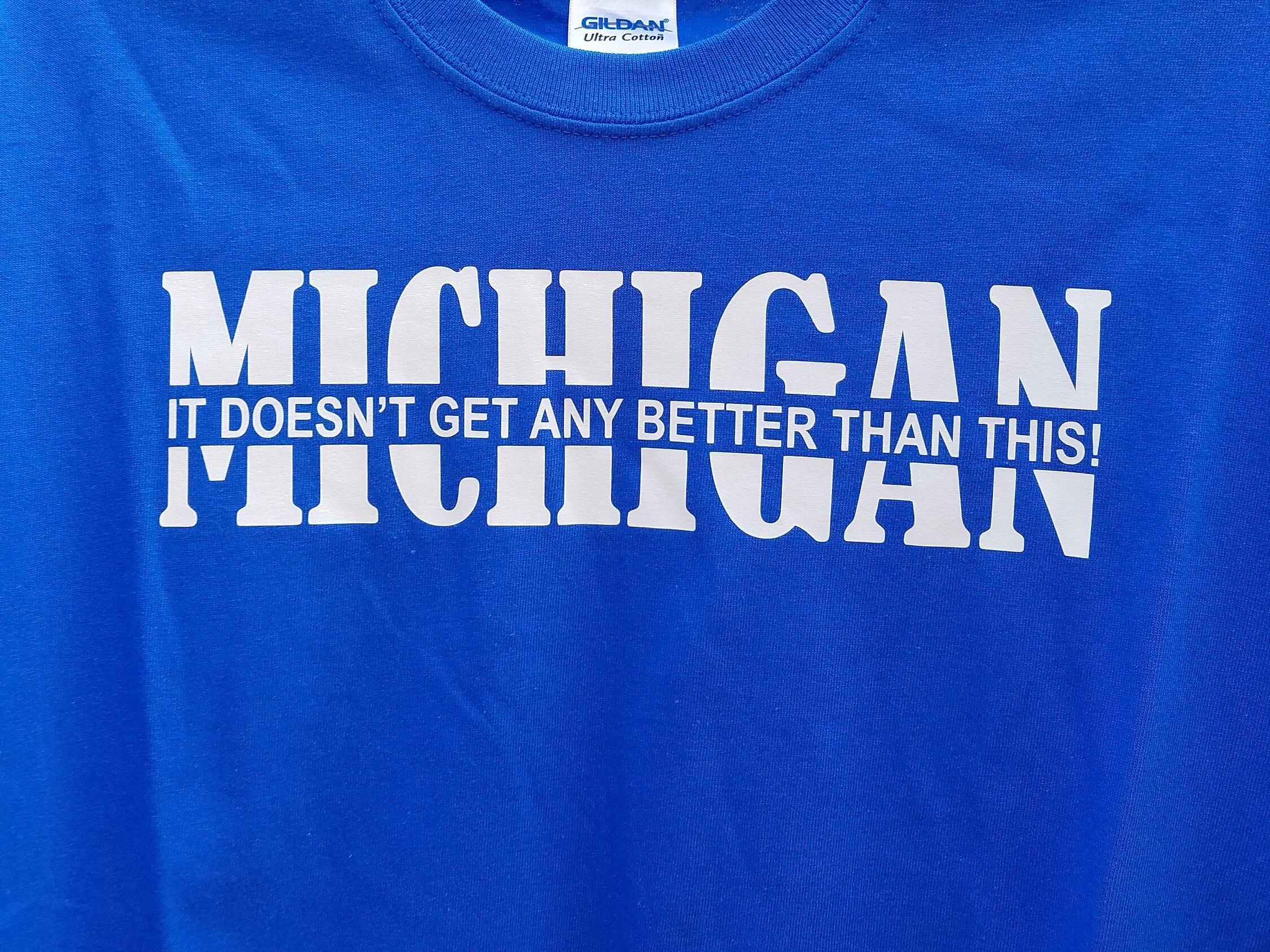 MICHIGAN Spirit Wear. T Shirt . Michigan Made Swag. Show Your Etsy