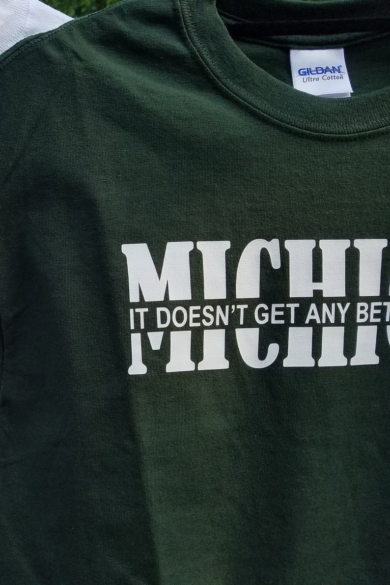 MICHIGAN Spirit Wear. T Shirt . Michigan Made Swag. Show Your Etsy