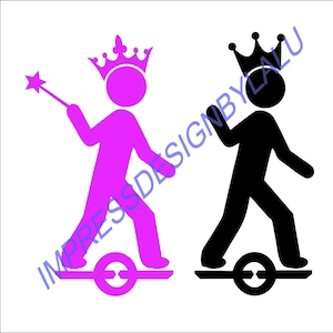 Una ruota. Re e regina. Regalità. Corona. Download SVG, PNG, JPEG. Taglierina Cricut. Adesivo per auto.