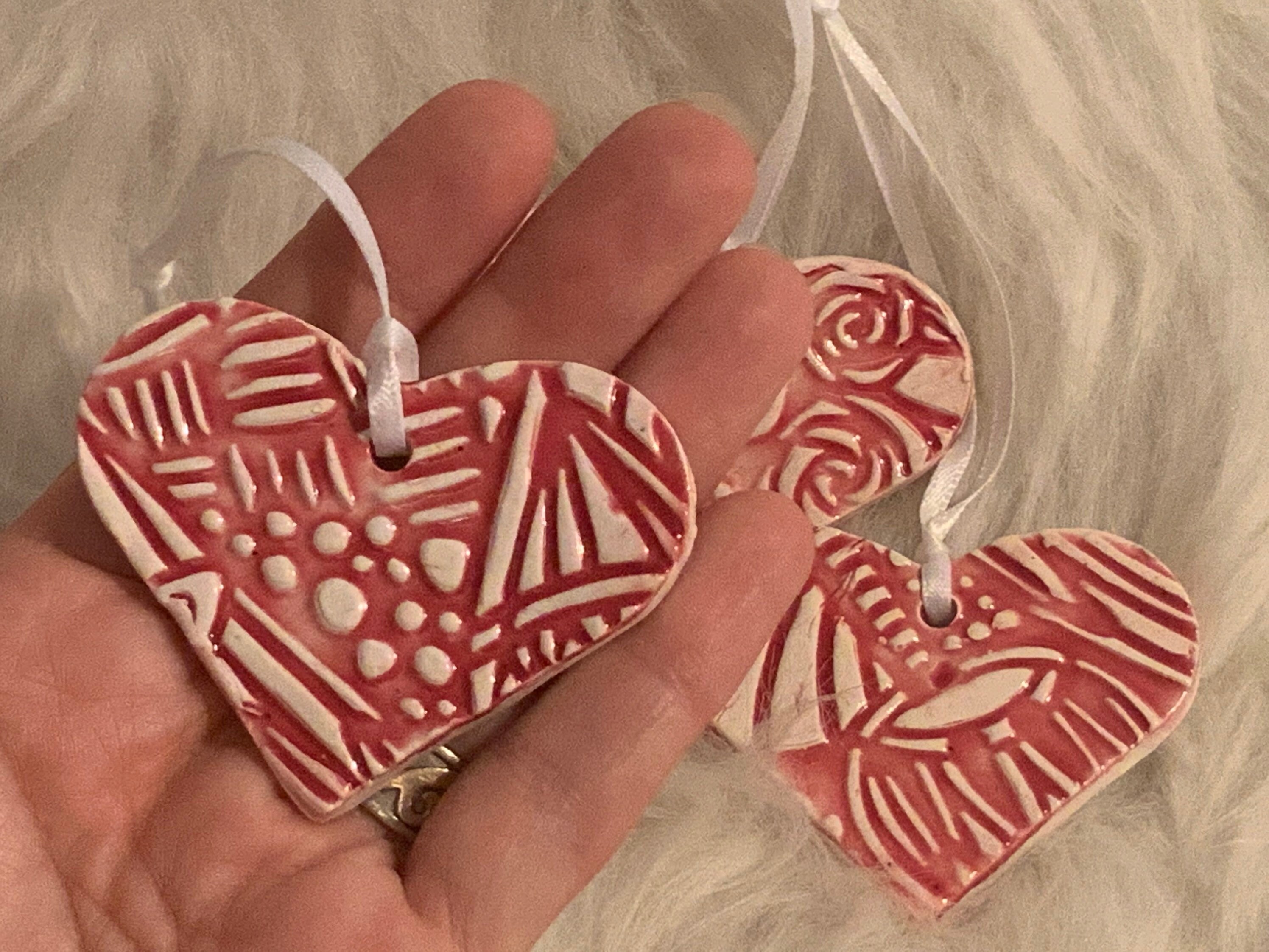 Set of 3 Handmade Pottery Ornaments Etsy UK
