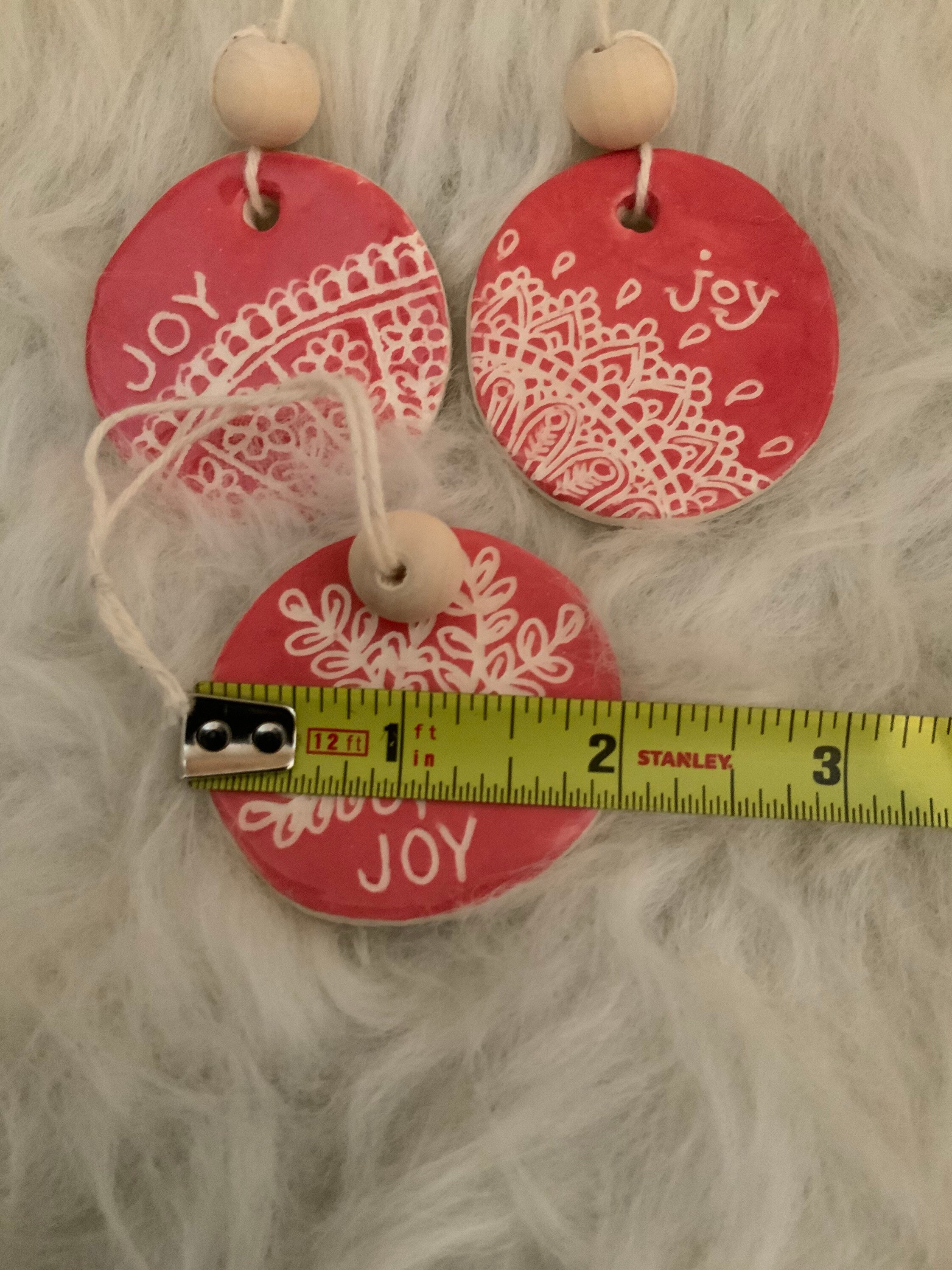 Set of 3 Handmade Pottery Ornaments Etsy