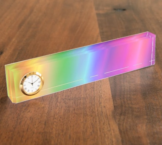 Acrylic Desk Name Plate Personalize Desk Nameplate Name Etsy