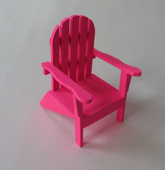 Pink Mini Adirondack Chair Painted Mini Chair Miniature Home Etsy