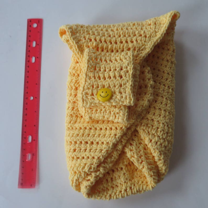 Large Market Bag Yellow Hobo Bag With Adjustable Strap Beach Bag Crochet Purse Hobo Style Bag Crochet Hobo Bag Large Bag