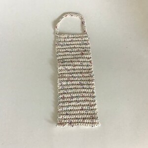 Crocheted Surface Scrubber, Tan Speckled, Kitchen Counter Cleaner