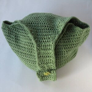 Crochet Sage Green Hobo Bag With Adjustable Strap, Reusable Market Bag, Handmade Large Purse, Green Fashion, 19” Wide, 26”-30” Long