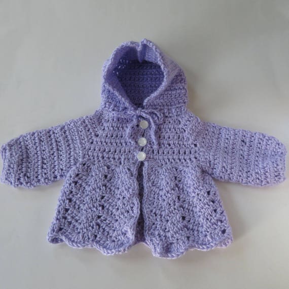 purple baby cardigan