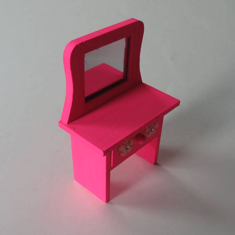 Rosa Mini Kommode mit Spiegel und Schublade 5 bemalt | Etsy