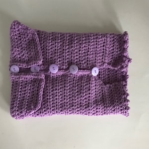 Crocheted Lavender Dog Sweater 11”x9”, Snuggle Up Doggie Sweater, Purple Dog Outerwear, Pet Lover Gift