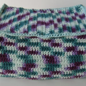 Crocheted Toaster Cover, Multicolored, Purple Green White Light Blue, Kitchen Appliance Cover, Cotton Yarn Cover, Cozy, Made To Order