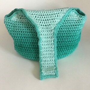 Green Hobo Bag, Green Gradient, Crocheted Purse, Handmade Market Bag